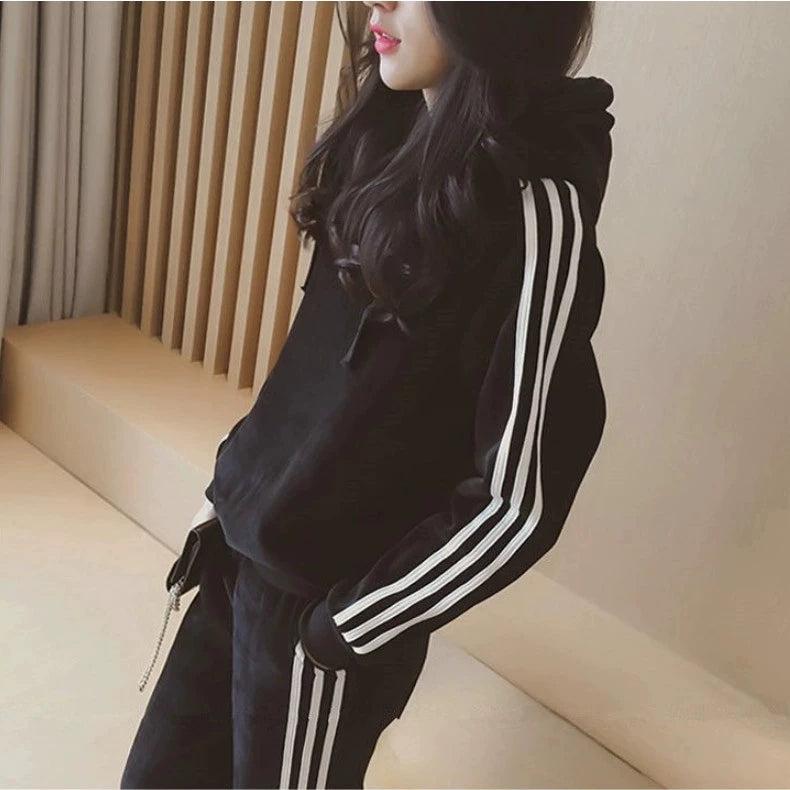 Mina Striped Sides Hoodie-korean-fashion-Hoodie-Mina's Closet-OH Garments