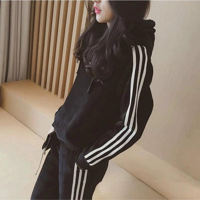 Mina Striped Sides Hoodie-korean-fashion-Hoodie-Mina's Closet-OH Garments