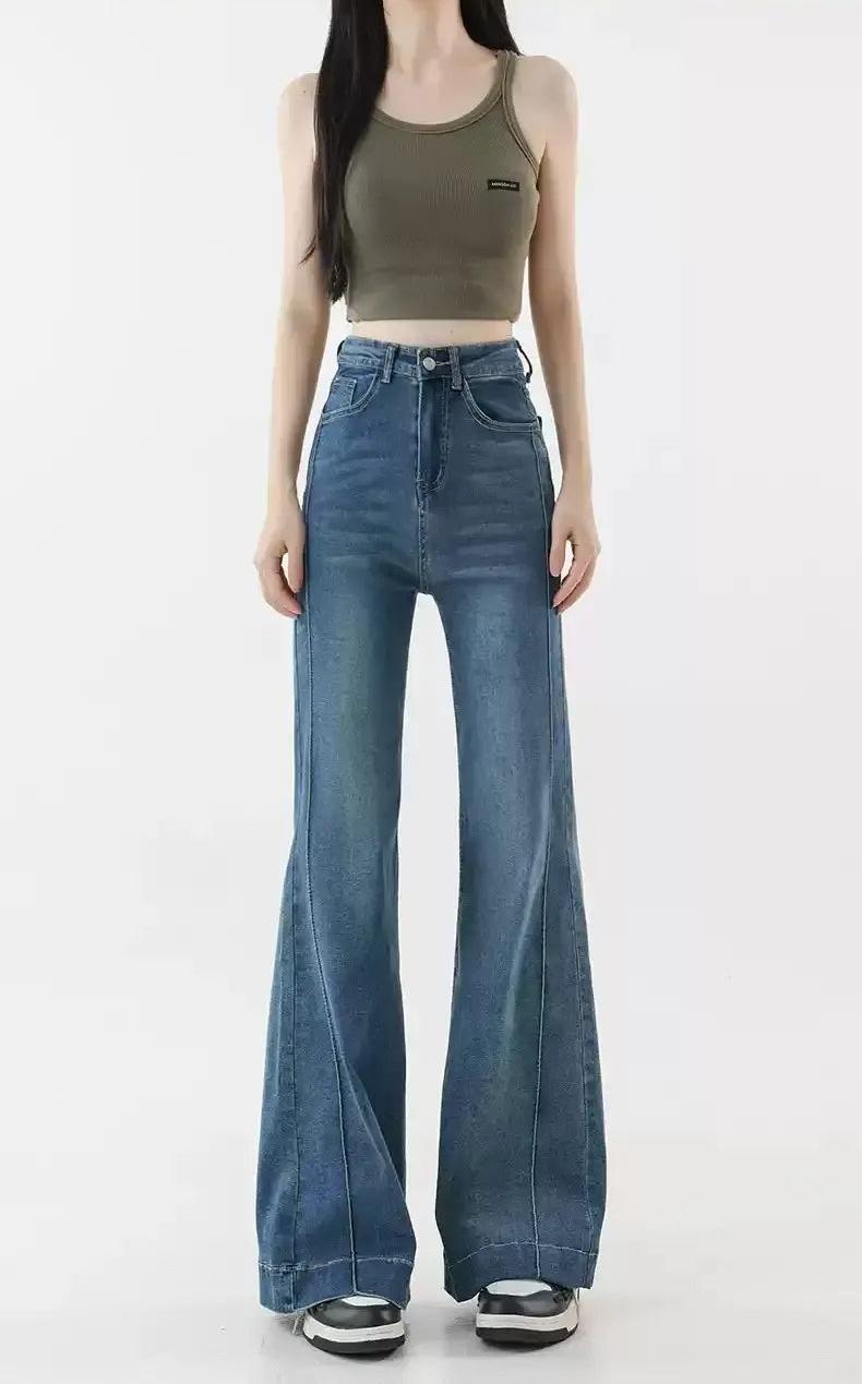 Mina Structured High Waisted Flared Jeans-korean-fashion-Jeans-Mina's Closet-OH Garments