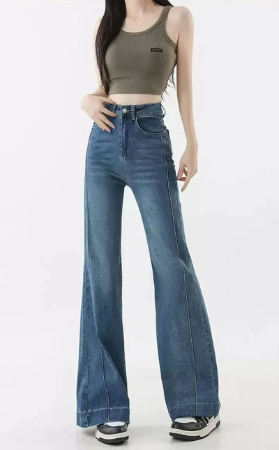 Mina Structured High Waisted Flared Jeans-korean-fashion-Jeans-Mina's Closet-OH Garments