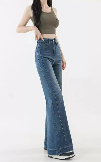 Mina Structured High Waisted Flared Jeans-korean-fashion-Jeans-Mina's Closet-OH Garments