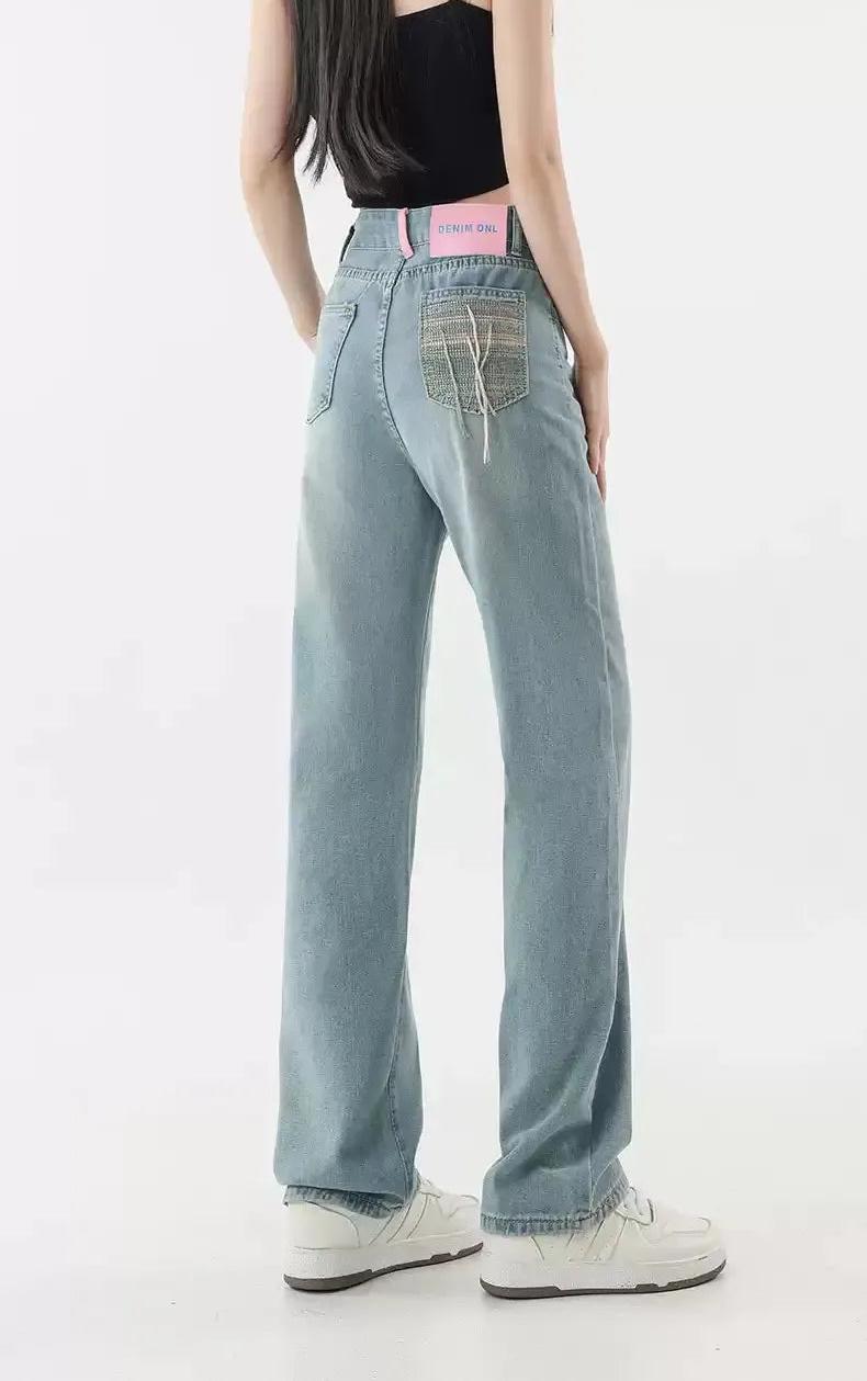 Mina Tassel Pocket Flared Jeans-korean-fashion-Jeans-Mina's Closet-OH Garments