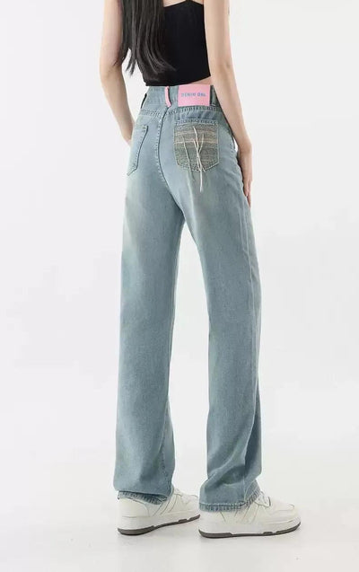 Mina Tassel Pocket Flared Jeans-korean-fashion-Jeans-Mina's Closet-OH Garments