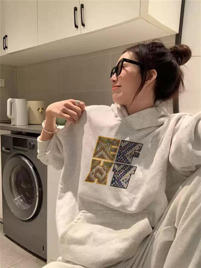 Mina Tribal Letter Effects Hoodie-korean-fashion-Hoodie-Mina's Closet-OH Garments