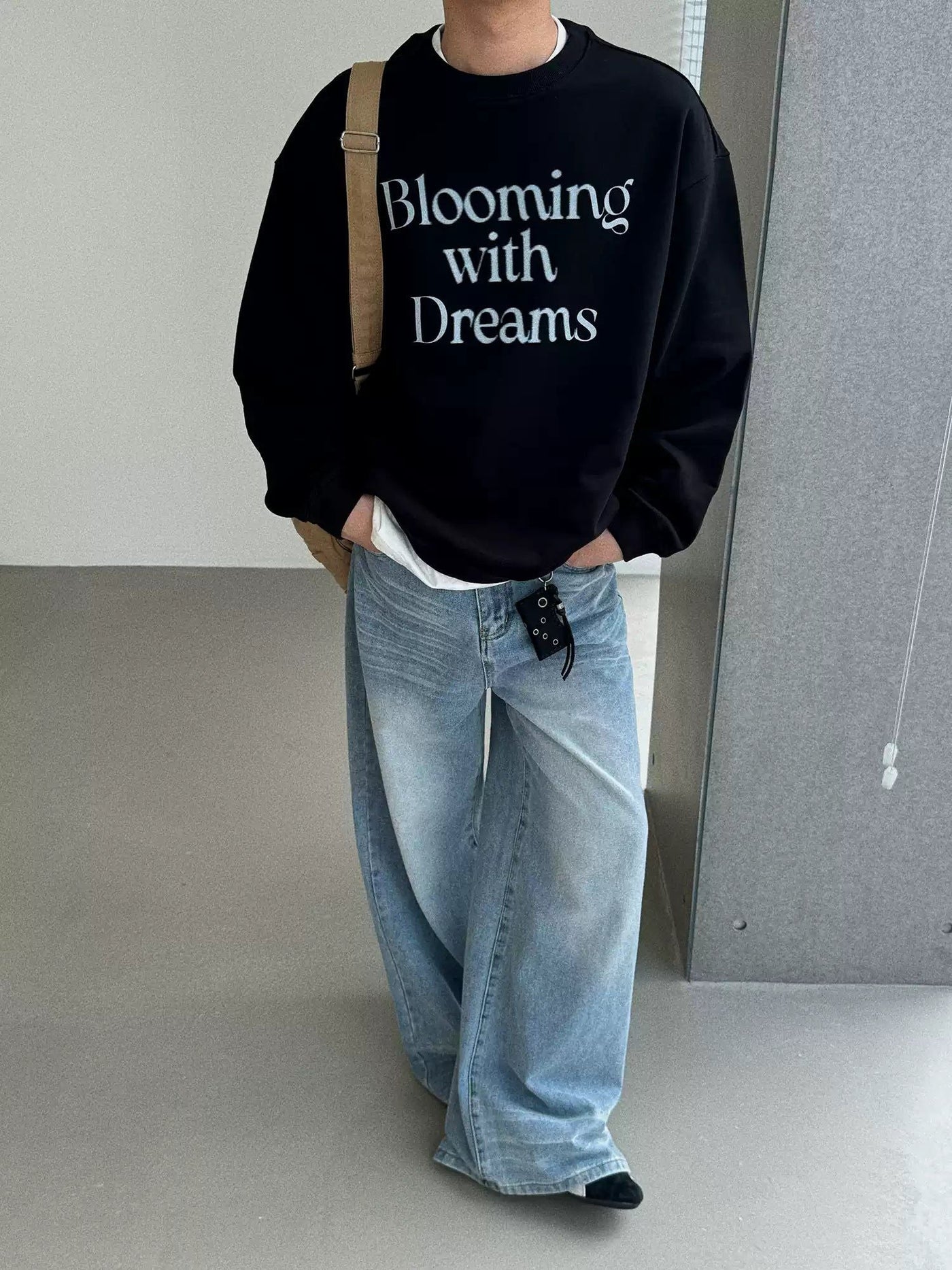 Nine Blooming With Dreams Crewneck-korean-fashion-Crewneck-Nine's Closet-OH Garments