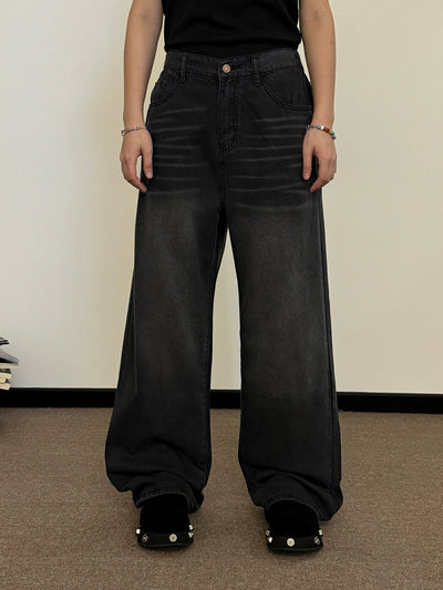 Nine Buttoned Wide Cut Jeans-korean-fashion-Jeans-Nine's Closet-OH Garments