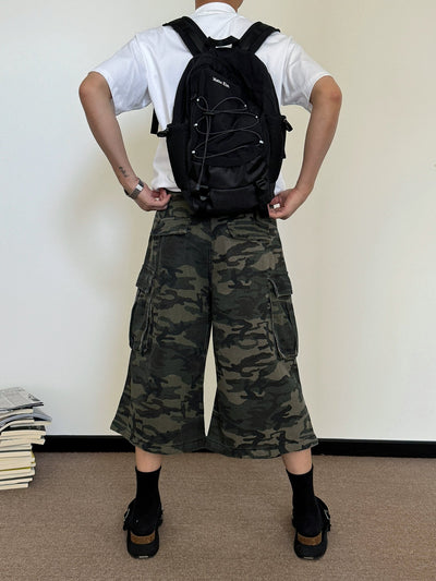 Nine Camouflage Cargo Shorts-korean-fashion-Shorts-Nine's Closet-OH Garments