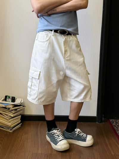 Nine Cargo Style Denim Shorts-korean-fashion-Shorts-Nine's Closet-OH Garments