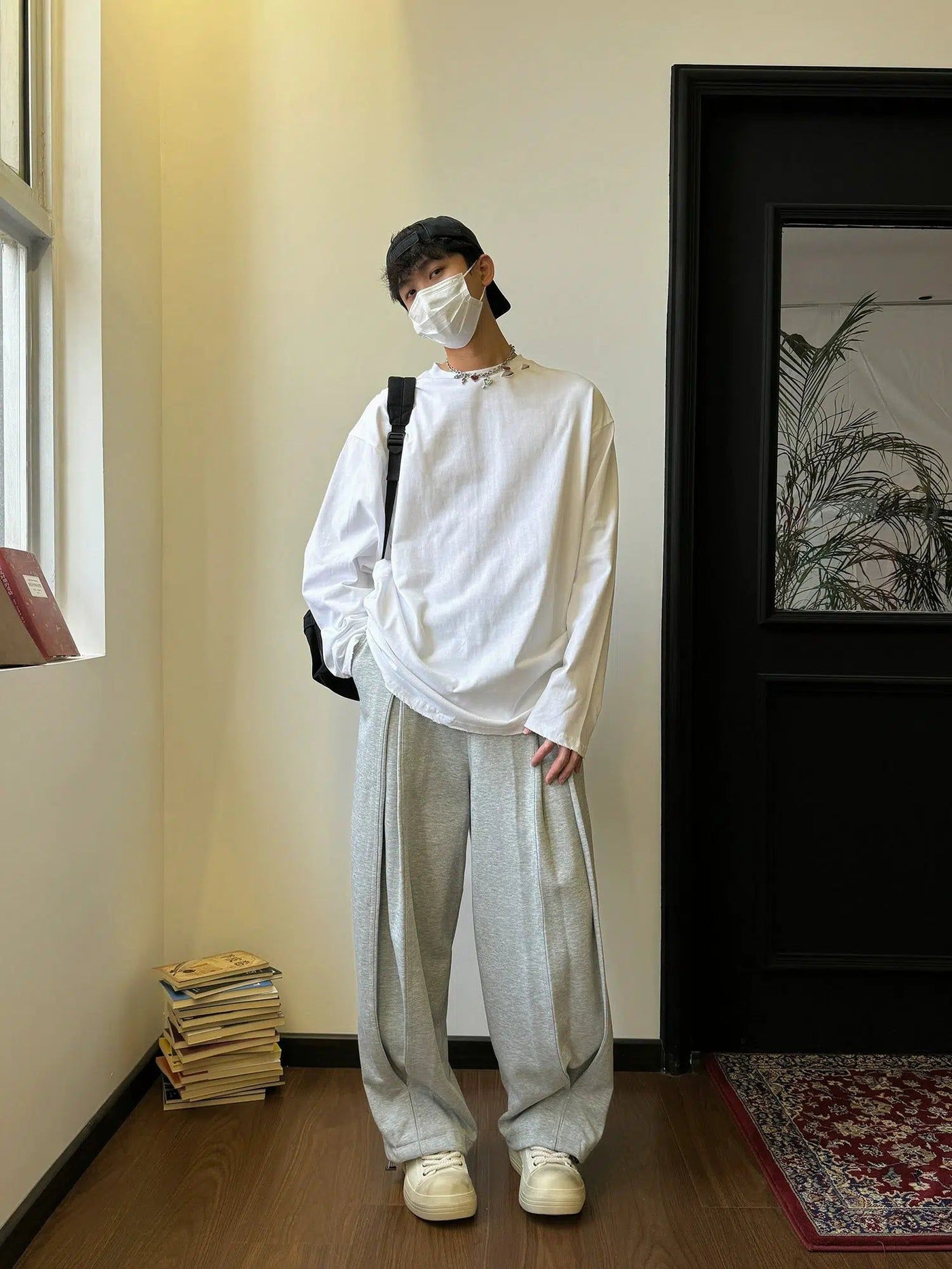 Nine Casual Comfty Long Sleeve T-Shirt-korean-fashion-T-Shirt-Nine's Closet-OH Garments