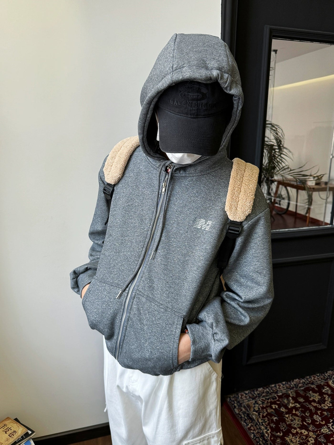 Nine Casual Zipped Hoodie-korean-fashion-Hoodie-Nine's Closet-OH Garments