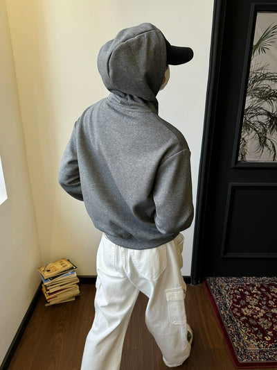 Nine Casual Zipped Hoodie-korean-fashion-Hoodie-Nine's Closet-OH Garments