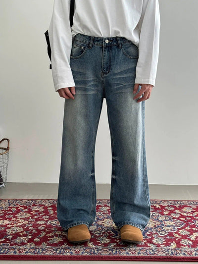 Nine Cat Whiskered Fade Jeans-korean-fashion-Jeans-Nine's Closet-OH Garments