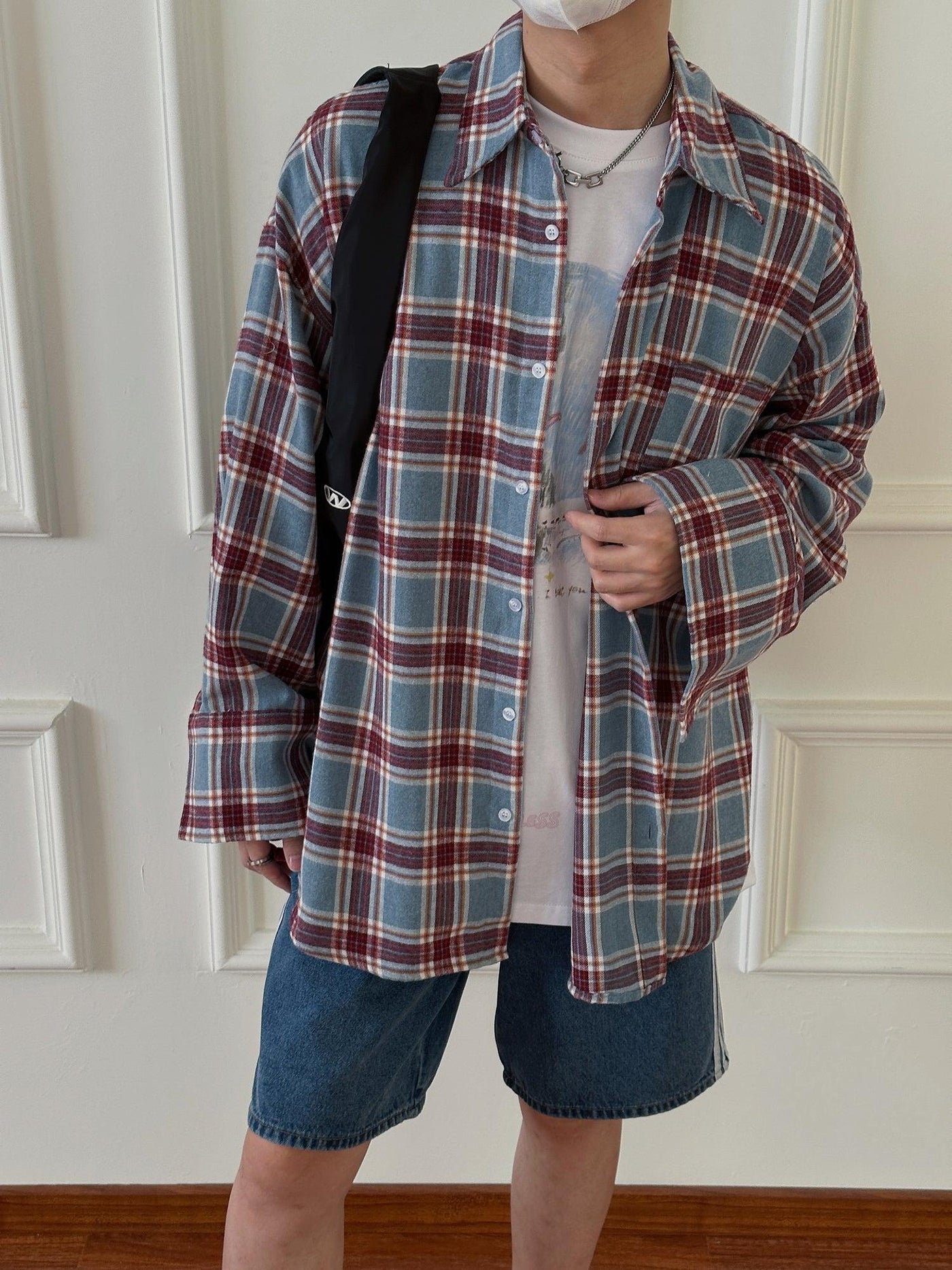 Nine Classic Plaid Regular Fit Shirt-korean-fashion-Shirt-Nine's Closet-OH Garments