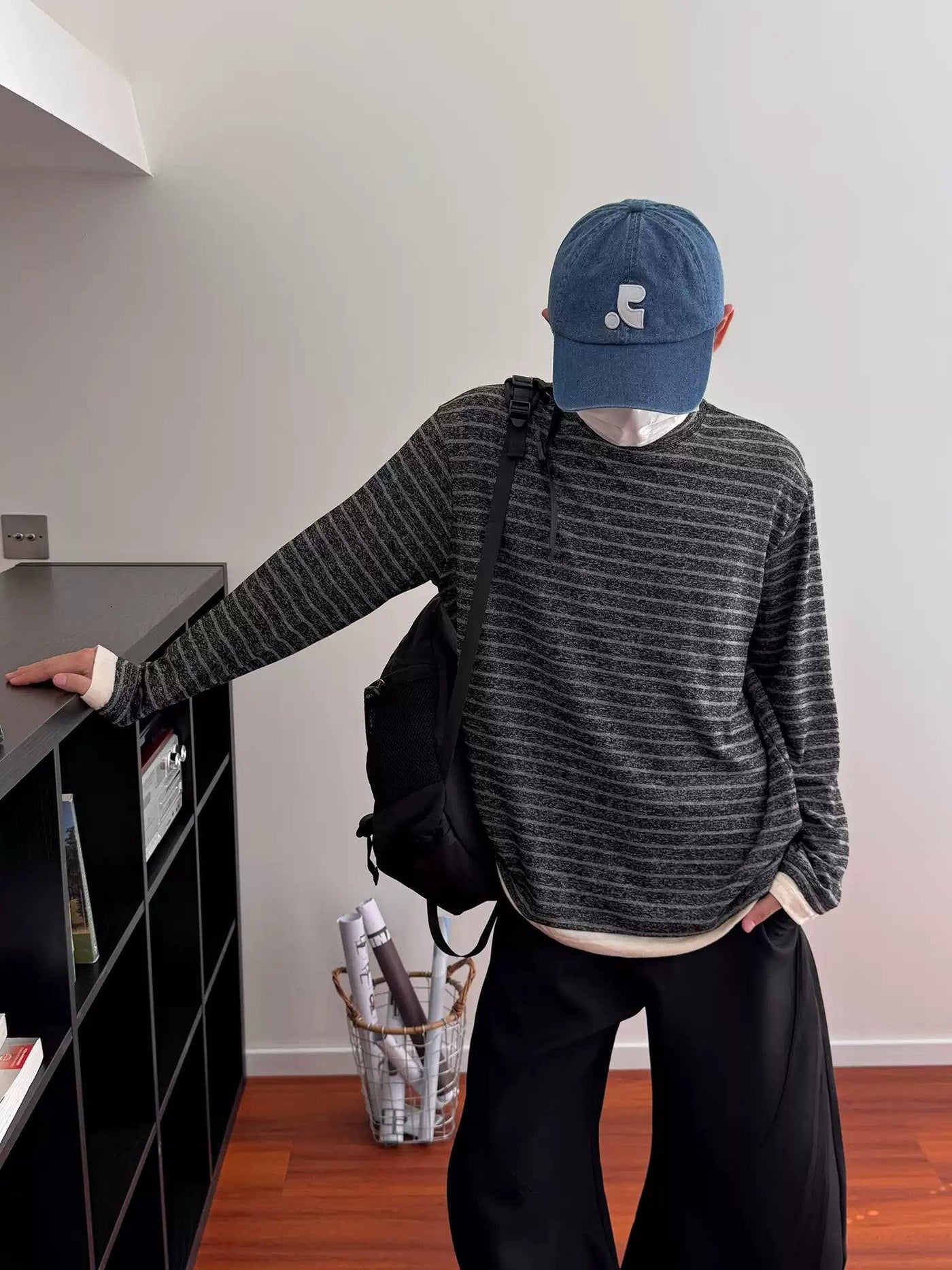 Nine Cozy Stripes T-Shirt-korean-fashion-T-Shirt-Nine's Closet-OH Garments