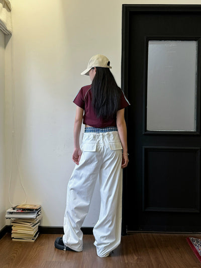 Nine Double Waist Track Pants-korean-fashion-Pants-Nine's Closet-OH Garments