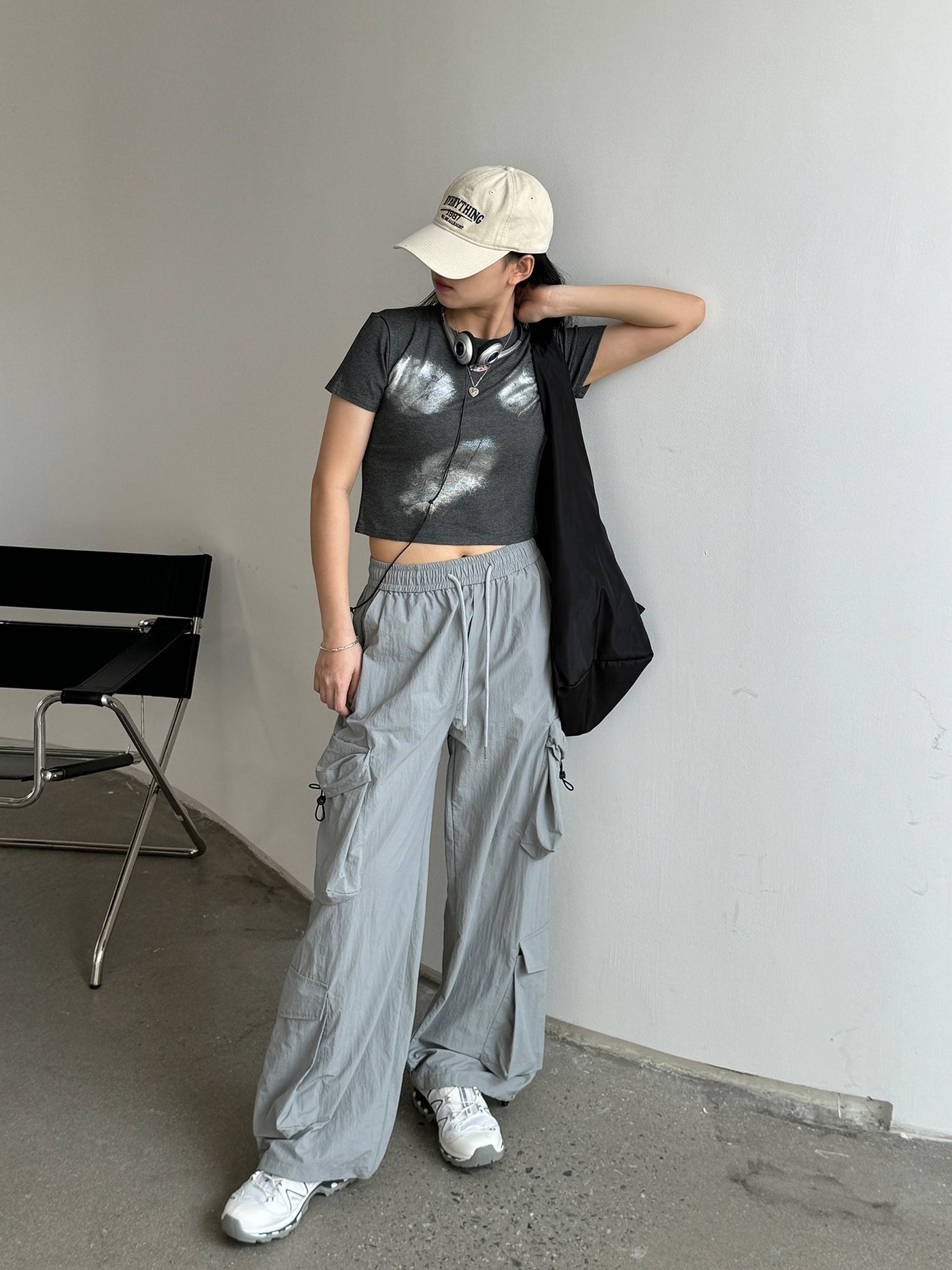 Nine Drawcord Cargo Pants-korean-fashion-Pants-Nine's Closet-OH Garments