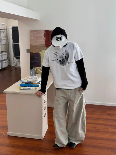 Nine Drawstring Hooded Textured T-Shirt-korean-fashion-T-Shirt-Nine's Closet-OH Garments