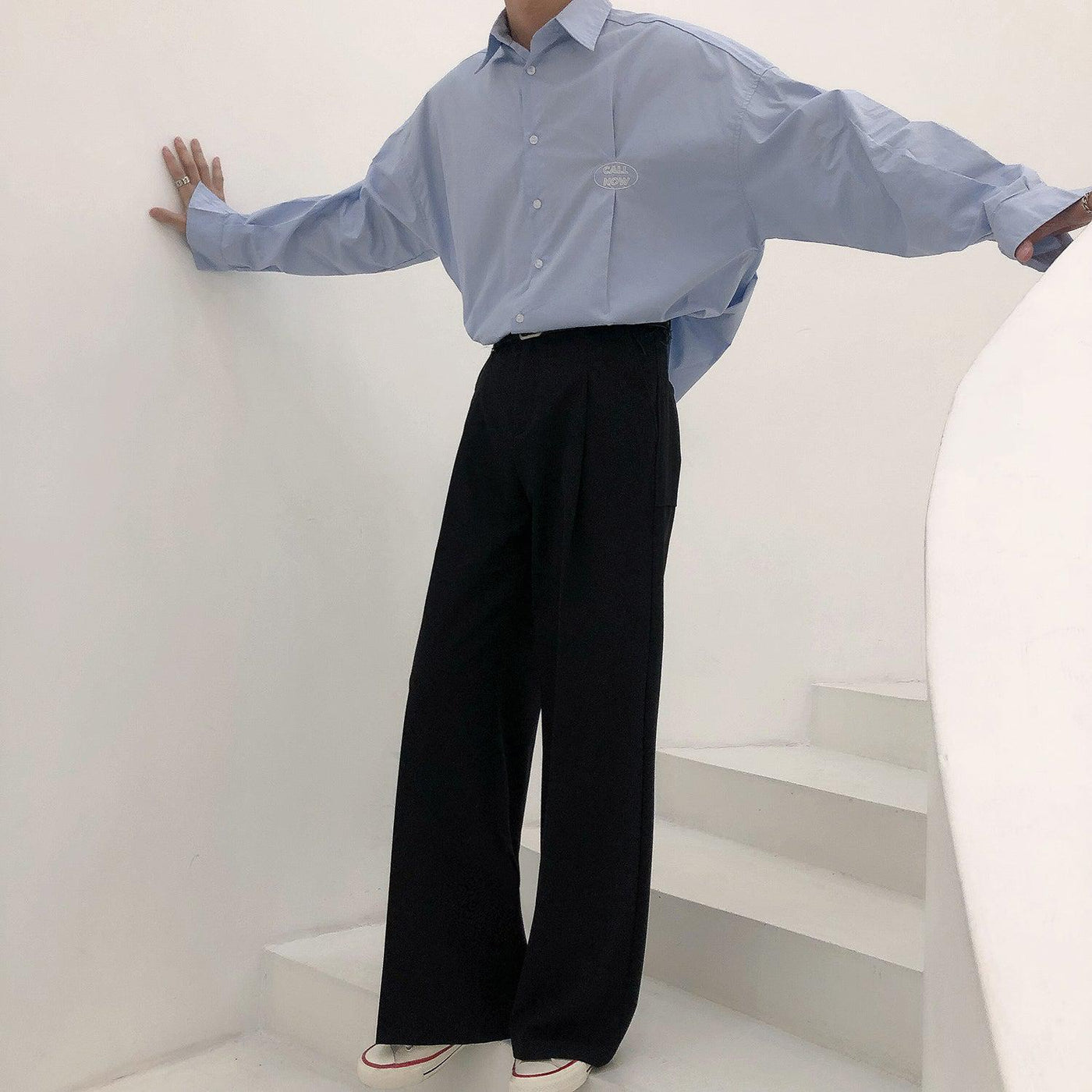 Nine Essential Bootcut Trousers-korean-fashion-Pants-Nine's Closet-OH Garments