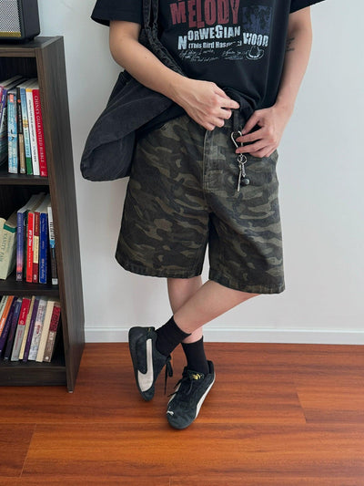 Nine Essential Camouflage Shorts-korean-fashion-Shorts-Nine's Closet-OH Garments