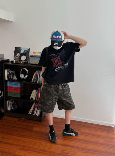 Nine Essential Camouflage Shorts-korean-fashion-Shorts-Nine's Closet-OH Garments