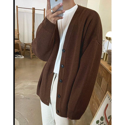 Nine Essential Chunky Open Knit Cardigan-korean-fashion-Cardigan-Nine's Closet-OH Garments