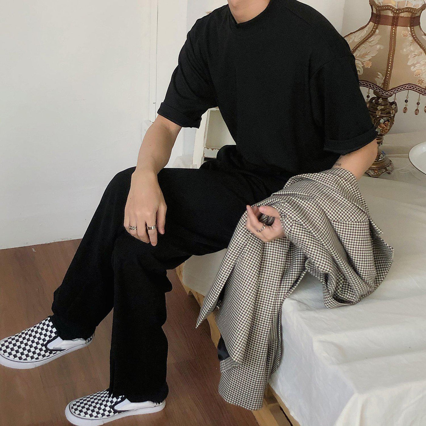 Nine Essential Mock T-Shirt-korean-fashion-T-Shirt-Nine's Closet-OH Garments