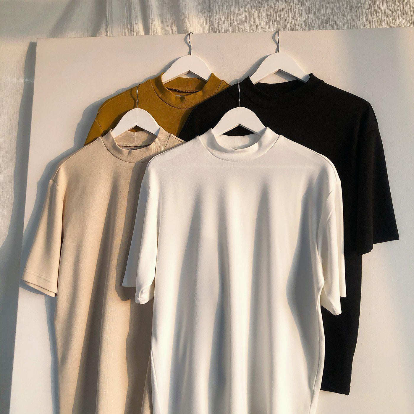 Nine Essential Mock T-Shirt-korean-fashion-T-Shirt-Nine's Closet-OH Garments
