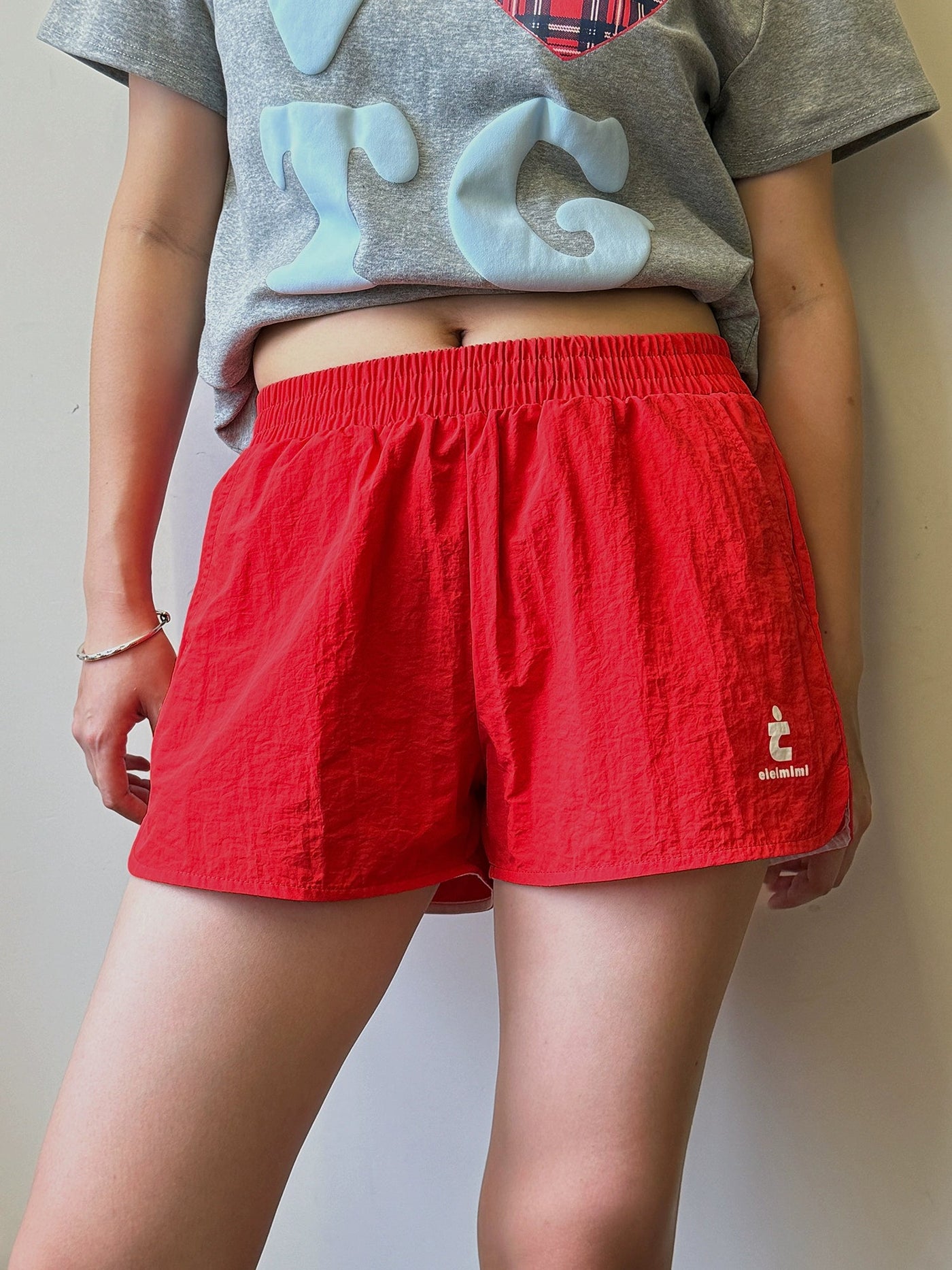 Nine Gartered Sporty Nylon Shorts-korean-fashion-Shorts-Nine's Closet-OH Garments