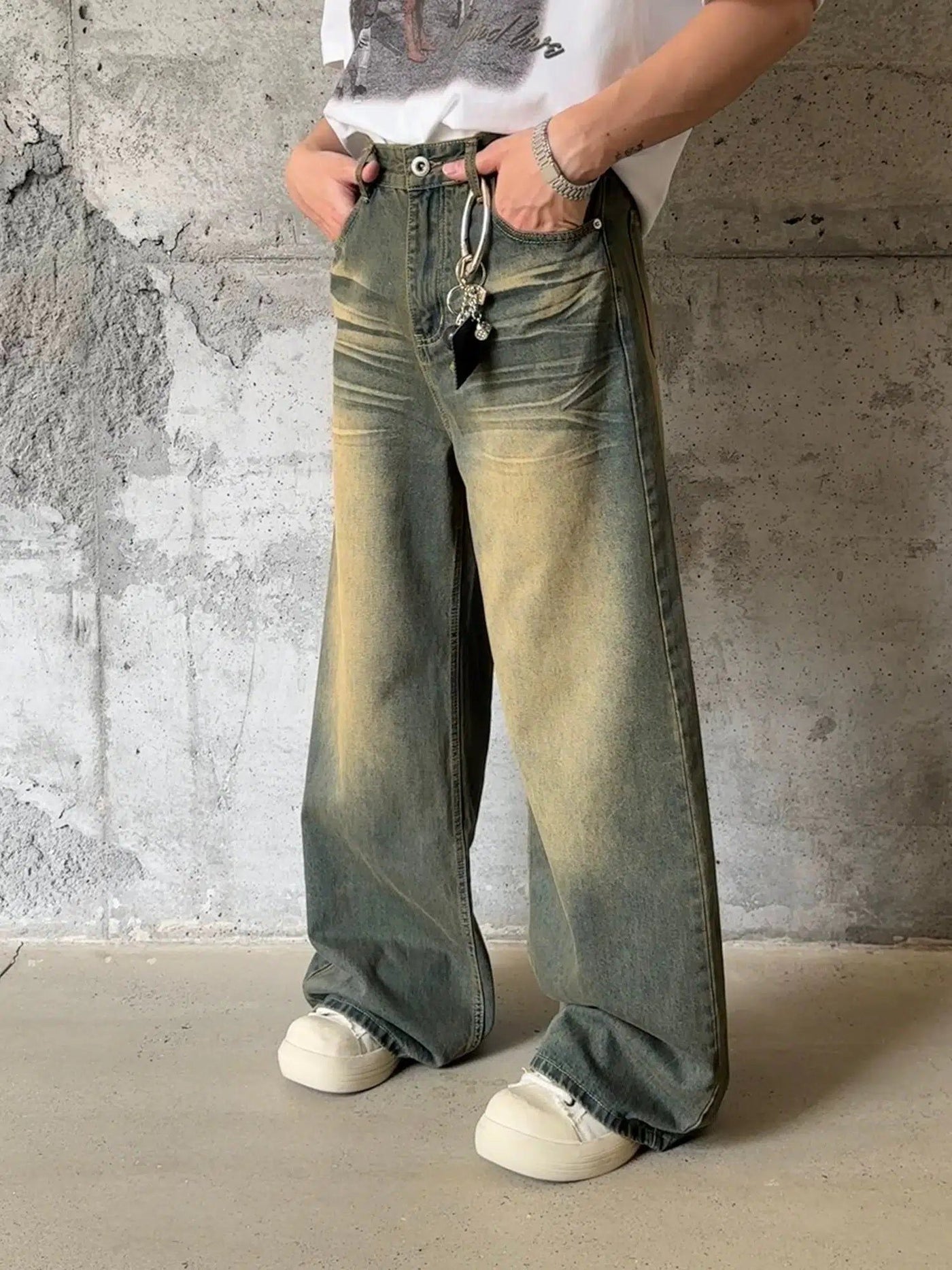 Nine Gradient Mud-Dyed Jeans-korean-fashion-Jeans-Nine's Closet-OH Garments