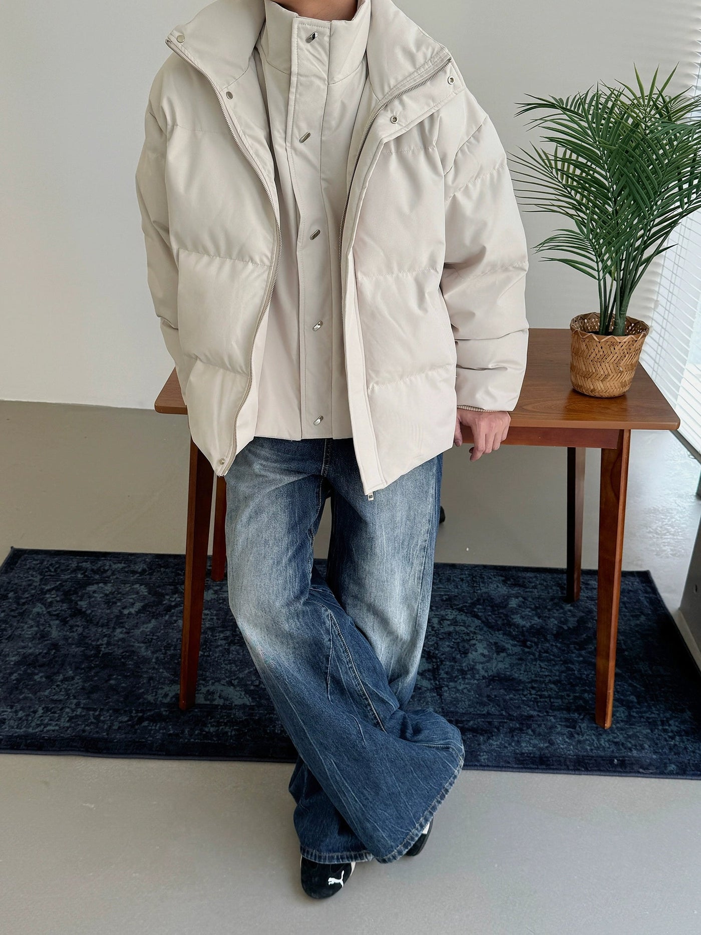 Nine Layered Plain Puffer Jacket-korean-fashion-Jacket-Nine's Closet-OH Garments