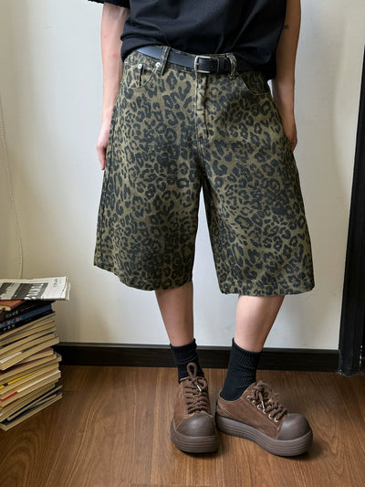 Nine Leopard Pattern Shorts-korean-fashion-Shorts-Nine's Closet-OH Garments