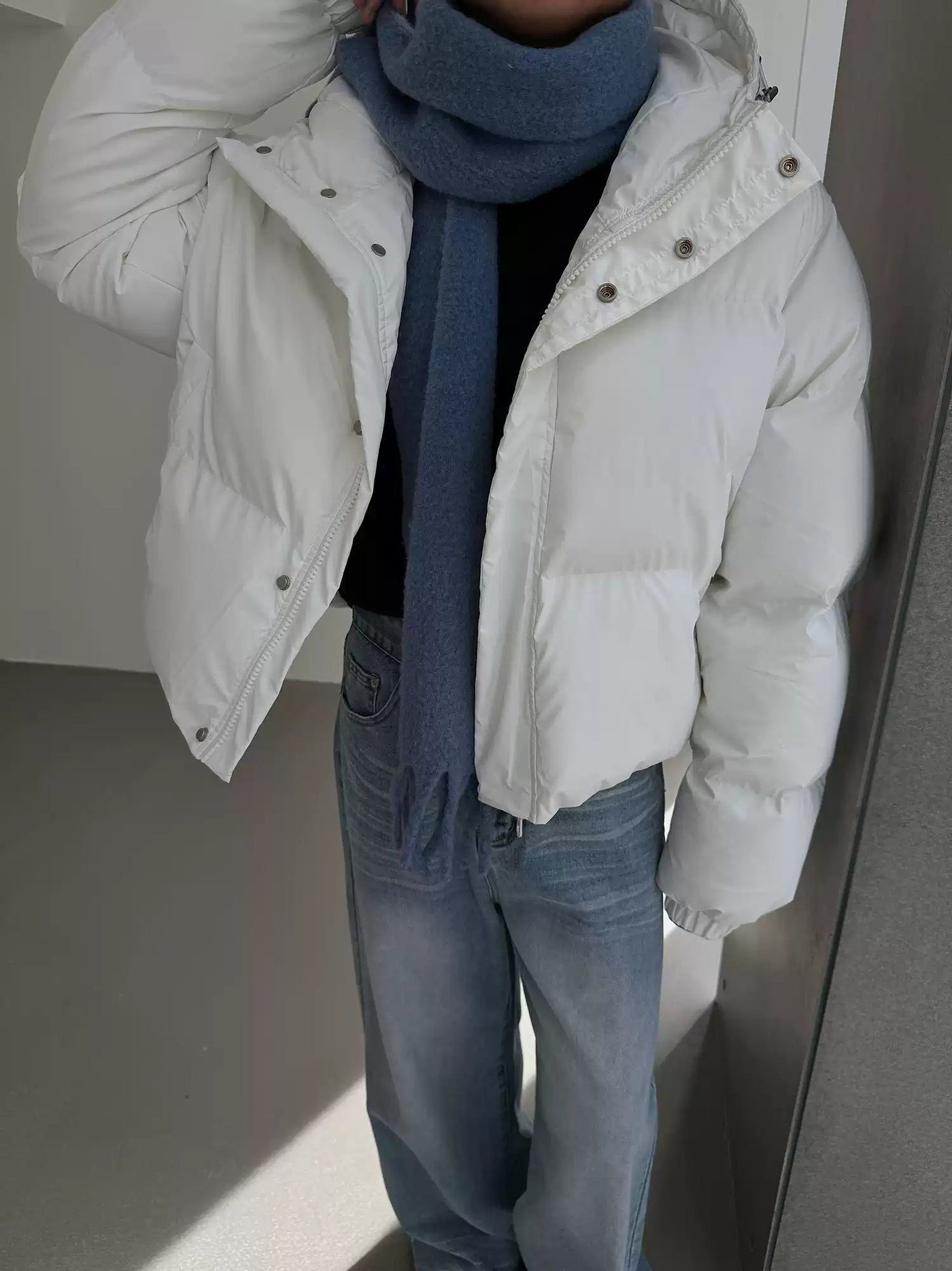 Nine Loose Shoulder Puffer Jacket-korean-fashion-Jacket-Nine's Closet-OH Garments