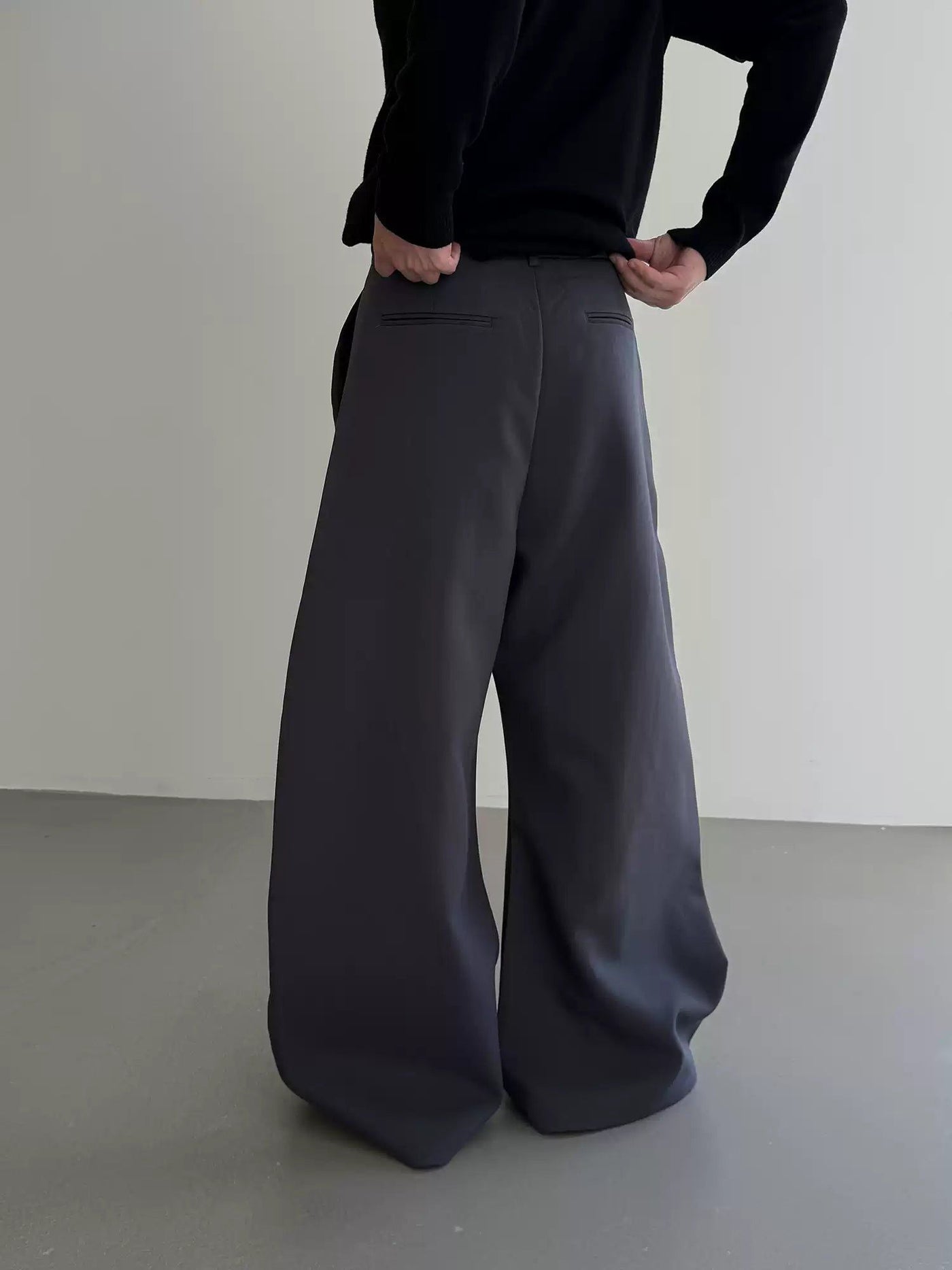 Nine Mid-High Waist Seam Detail Trousers-korean-fashion-Trousers-Nine's Closet-OH Garments