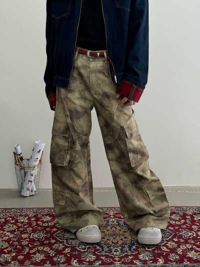 Nine Miultiple Pocket Camo Cargo Pants-korean-fashion-Pants-Nine's Closet-OH Garments