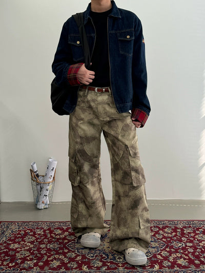 Nine Miultiple Pocket Camo Cargo Pants-korean-fashion-Pants-Nine's Closet-OH Garments