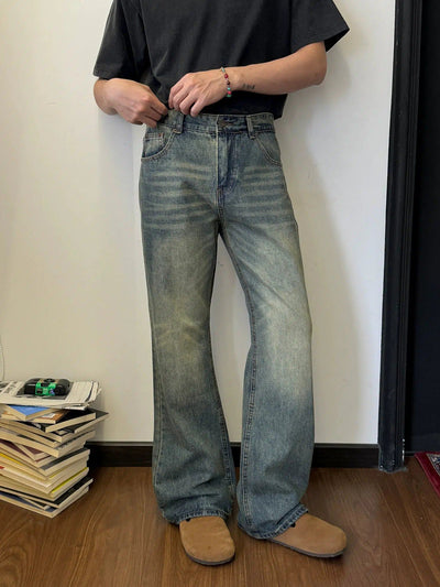 Nine Multi-Whiskers Slant Pocket Jeans-korean-fashion-Jeans-Nine's Closet-OH Garments