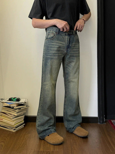 Nine Multi-Whiskers Slant Pocket Jeans-korean-fashion-Jeans-Nine's Closet-OH Garments