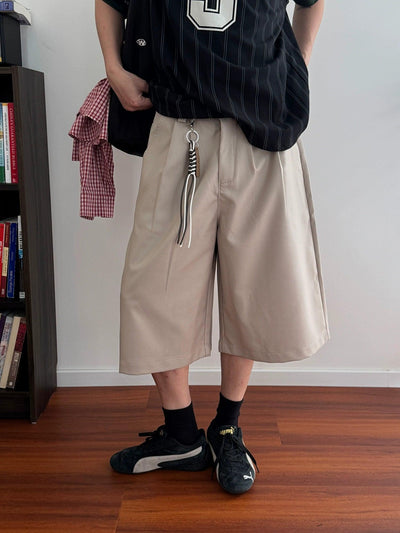 Nine Pleated Drape Shorts-korean-fashion-Shorts-Nine's Closet-OH Garments