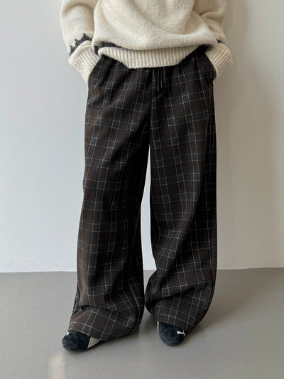 Nine Scottish Plaid Pants-korean-fashion-Pants-Nine's Closet-OH Garments