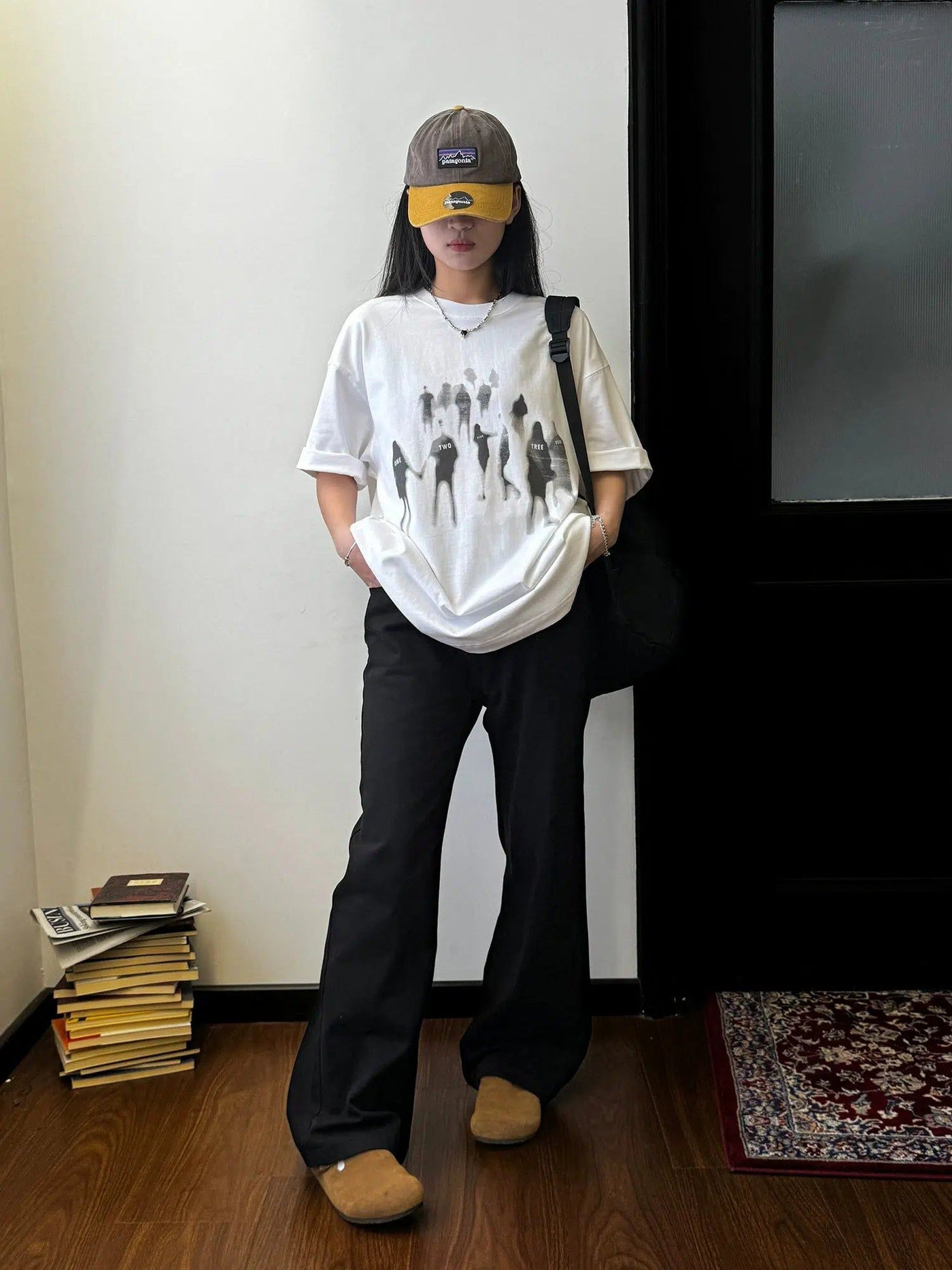 Nine Silhouette Graphic T-Shirt-korean-fashion-T-Shirt-Nine's Closet-OH Garments