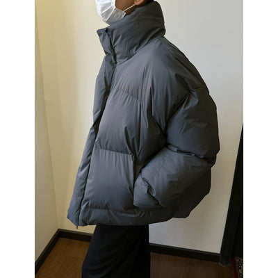 Nine Solid Seam Detail Puffer Jacket-korean-fashion-Jacket-Nine's Closet-OH Garments