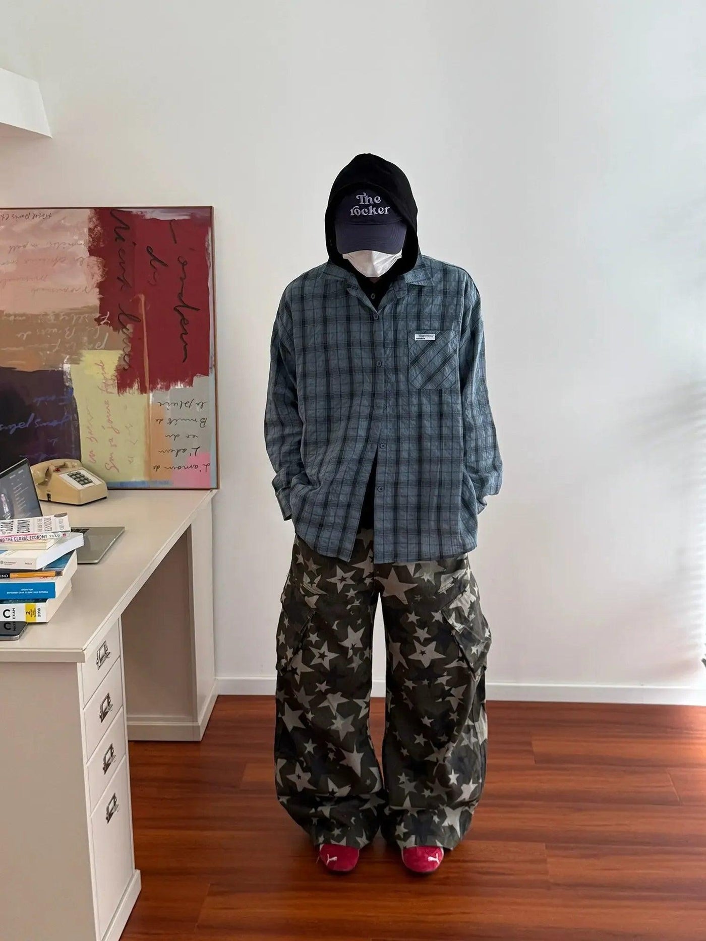 Nine Star Pattern Camouflage Style Jeans-korean-fashion-Jeans-Nine's Closet-OH Garments
