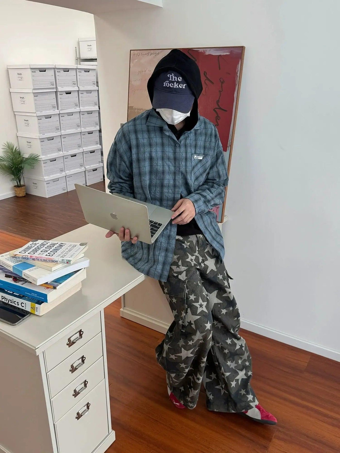 Nine Star Pattern Camouflage Style Jeans-korean-fashion-Jeans-Nine's Closet-OH Garments