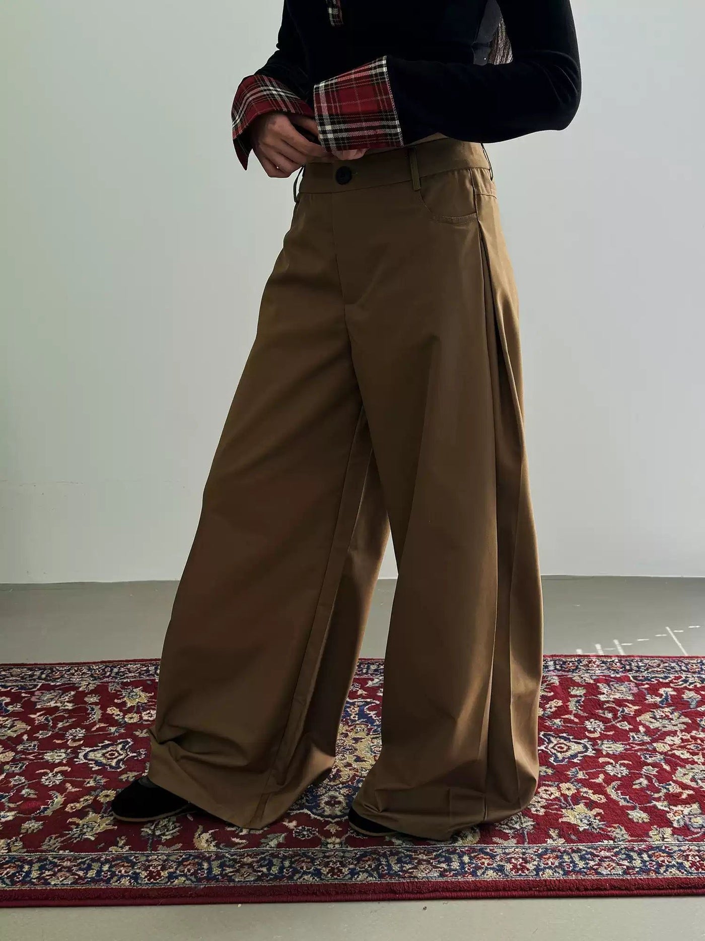 Nine Straight Loose Fit Pants-korean-fashion-Pants-Nine's Closet-OH Garments