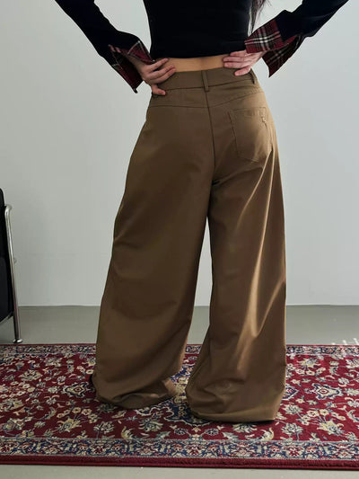 Nine Straight Loose Fit Pants-korean-fashion-Pants-Nine's Closet-OH Garments