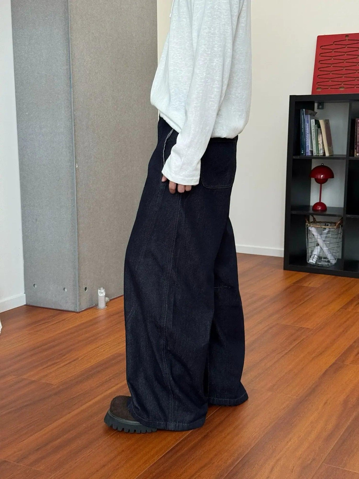 Nine Structured Wide Leg Jeans-korean-fashion-Jeans-Nine's Closet-OH Garments