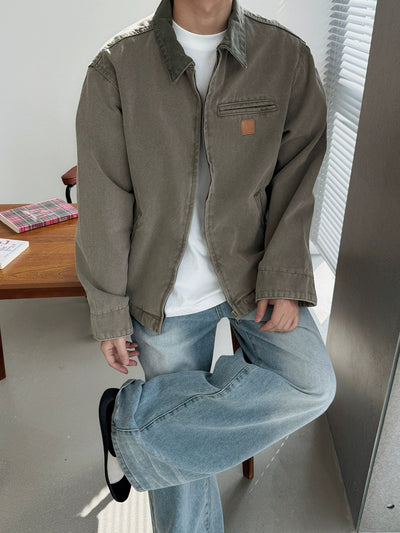 Nine Vintage Washed Jacket-korean-fashion-Jacket-Nine's Closet-OH Garments