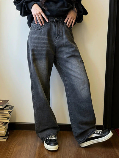 Nine Washed Straight Jeans-korean-fashion-Jeans-Nine's Closet-OH Garments