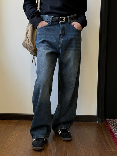 Nine Washed Velvet Straight Jeans-korean-fashion-Jeans-Nine's Closet-OH Garments