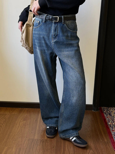 Nine Washed Velvet Straight Jeans-korean-fashion-Jeans-Nine's Closet-OH Garments